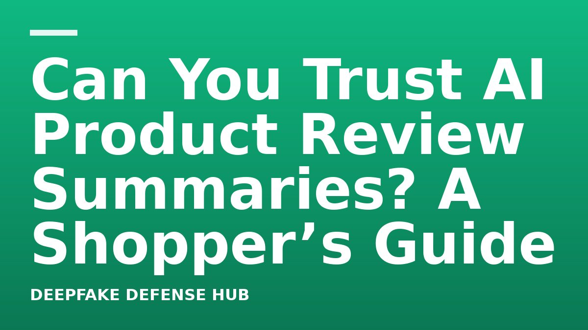 Can You Trust AI Product Review Summaries? A Shopper’s Guide